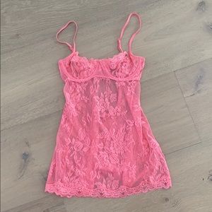 Victoria’s Secret pink lace lingerie size S top